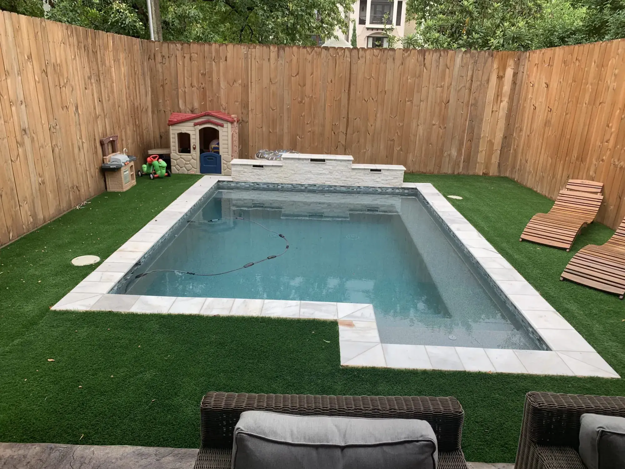 Custom pool project by Venture Pool Company in the Houston area