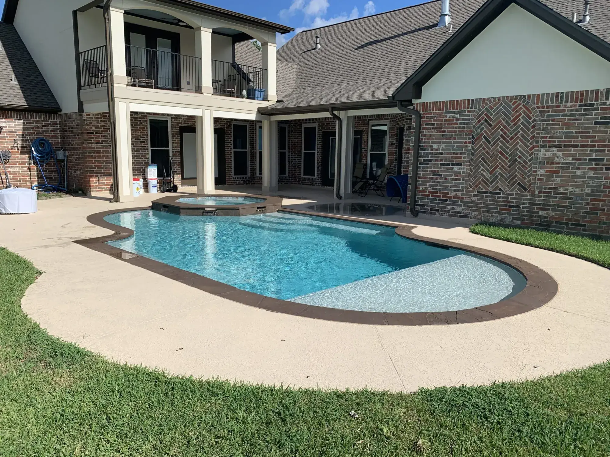 Custom pool project by Venture Pool Company in the Houston area