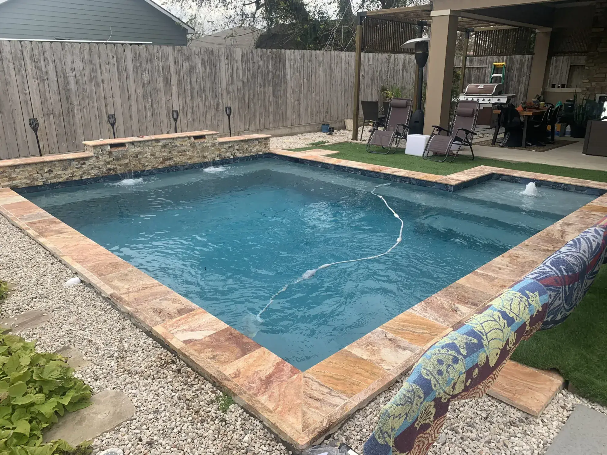 Custom pool project 17 by Venture Pool Company in the Houston area