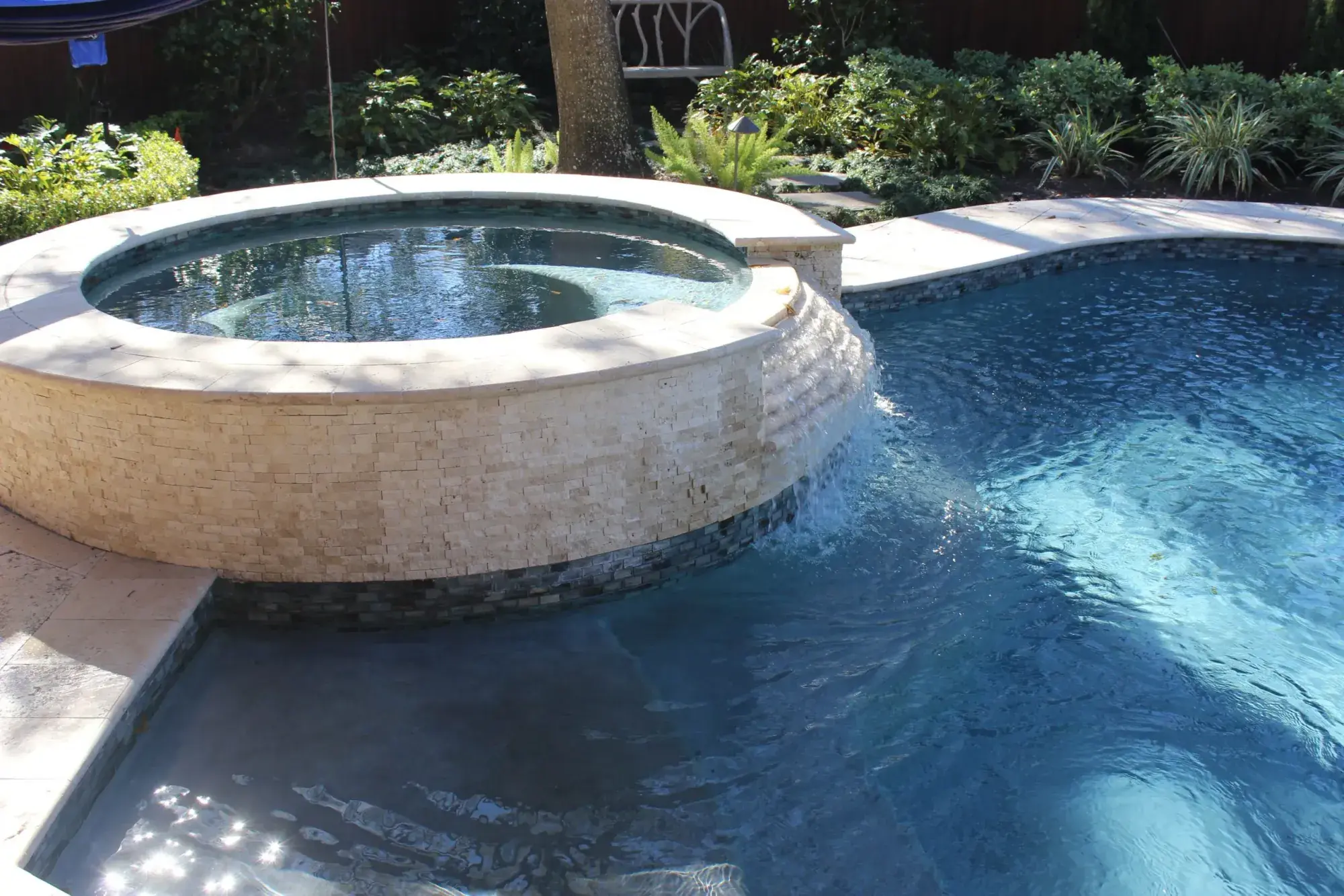 A Houston pool renovation completed by Venture Pool Company