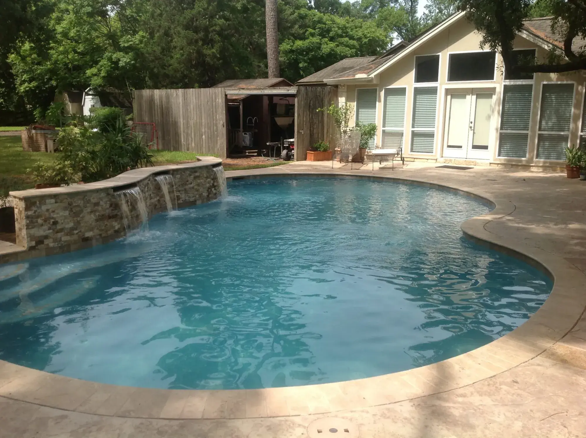 Custom pool project 26 by Venture Pool Company in the Houston area